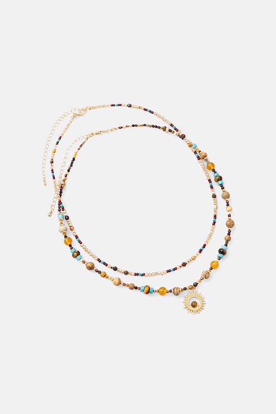 Sada řetízků dámská jantarová 2-pack vícebarevná RS26-ASD700