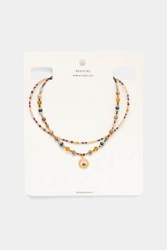 Sada řetízků dámská jantarová 2-pack vícebarevná RS26-ASD700