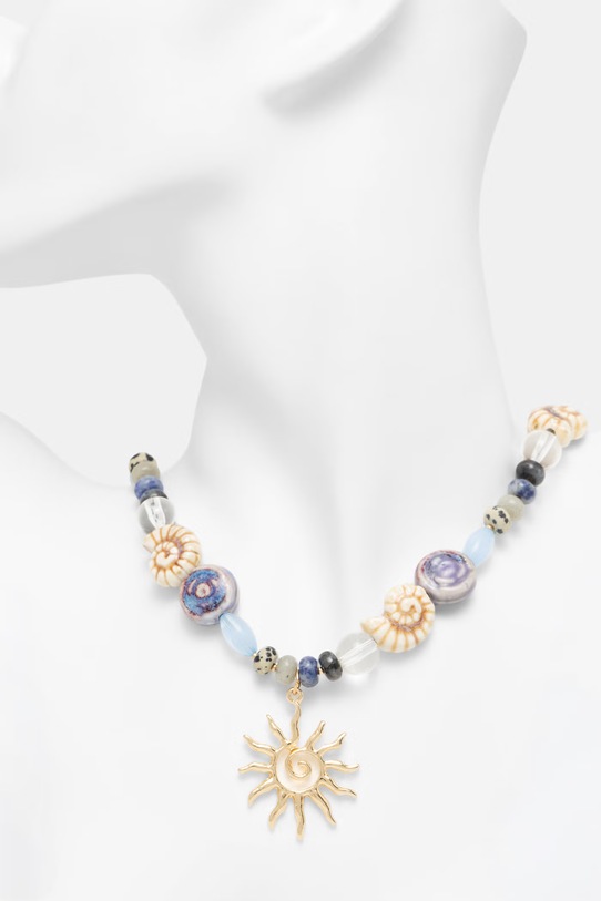 Akcesoria Medicine naszyjnik z zawieszką damski z kamieniami naturalnymi RS26-ASD702 multicolor