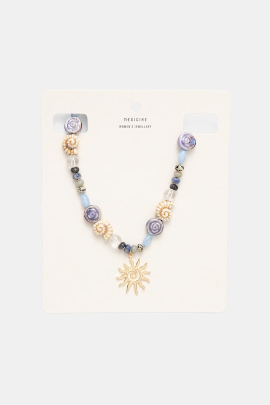 Medicine naszyjnik z zawieszką damski z kamieniami naturalnymi multicolor RS26-ASD702