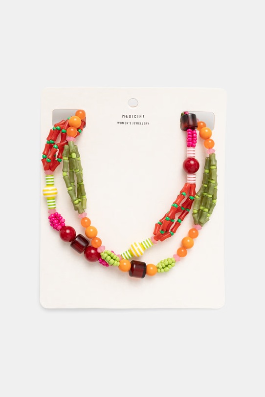 Naszyjnik damski z koralików 2-pack multicolor RS26-ASD902