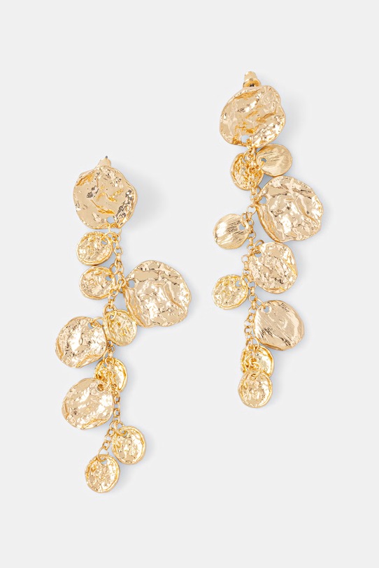 Kolczyki damskie z ozdobnymi zawieszkami RS26-AUD305 złoty RS26