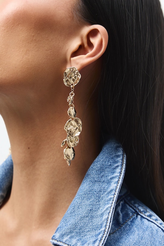 Náušnice s ozdobnými príveskami RS26-AUD305 zlatá RS26