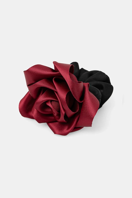 Akcesoria Gumka do włosów damska z ozdobą w kształcie kwiatu RS26-AWD300 czerwony