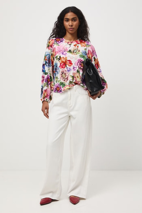 Medicine bluzka damska z wiskozy biały RS26-BDD051