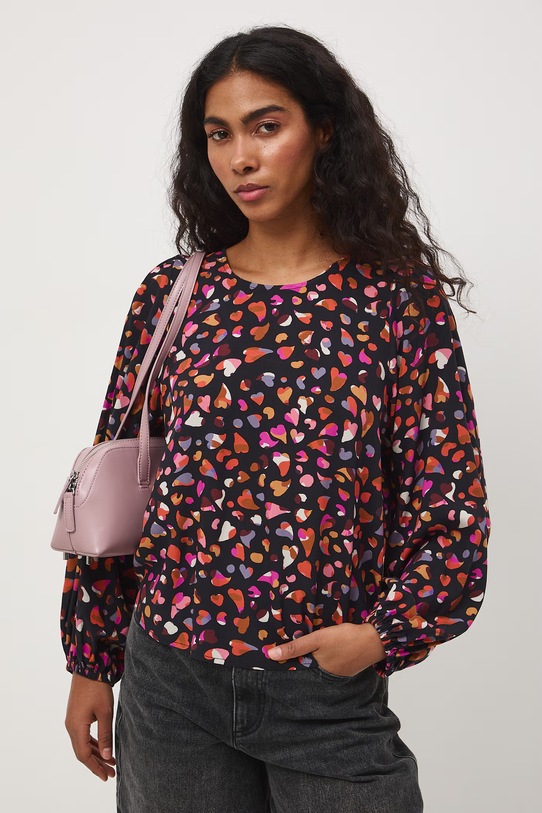 Medicine bluzka damska z wiskozy RS26-BDD051 czarny RS26