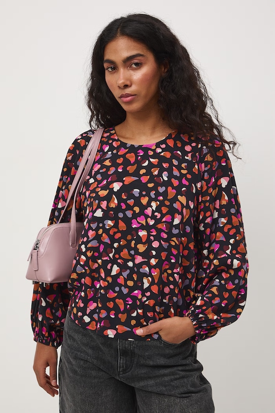 Medicine bluzka damska z wiskozy RS26-BDD051 czarny RS26