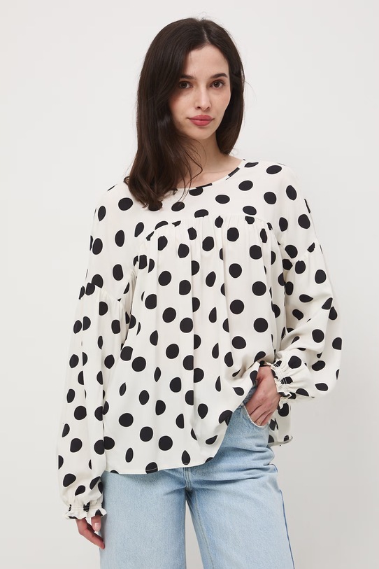 Medicine bluzka damska z wiskozy biały RS26-BDD070