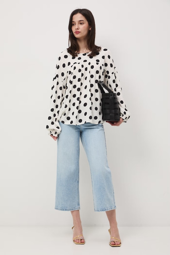 Medicine bluzka damska z wiskozy RS26-BDD070 biały RS26