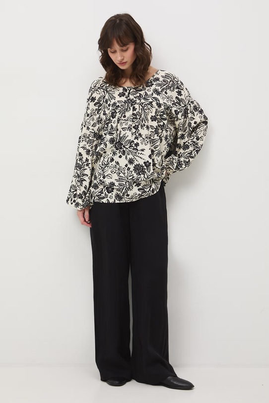 Medicine bluzka damska z wiskozy beżowy RS26-BDD070