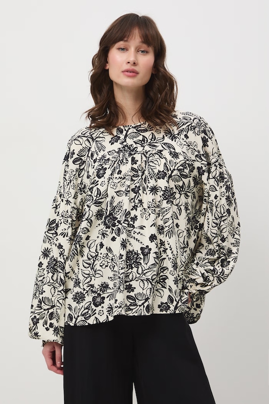 Medicine bluzka damska z wiskozy RS26-BDD070 beżowy RS26