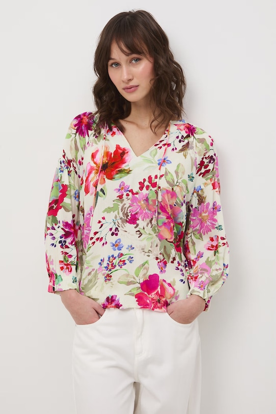 Medicine bluzka damska z wiskozy beżowy RS26-BDD071