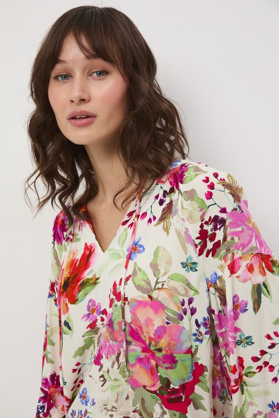 Medicine bluzka damska z wiskozy beżowy RS26-BDD071