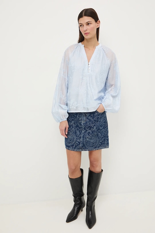 Medicine bluzka casual niebieski RS26-BDD301