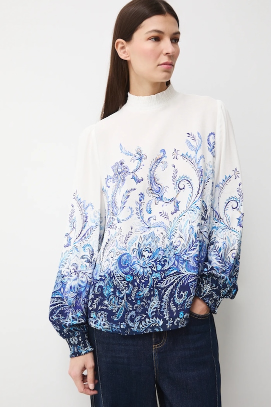 Medicine bluzka damska z wiskozy regular biały RS26-BDD303