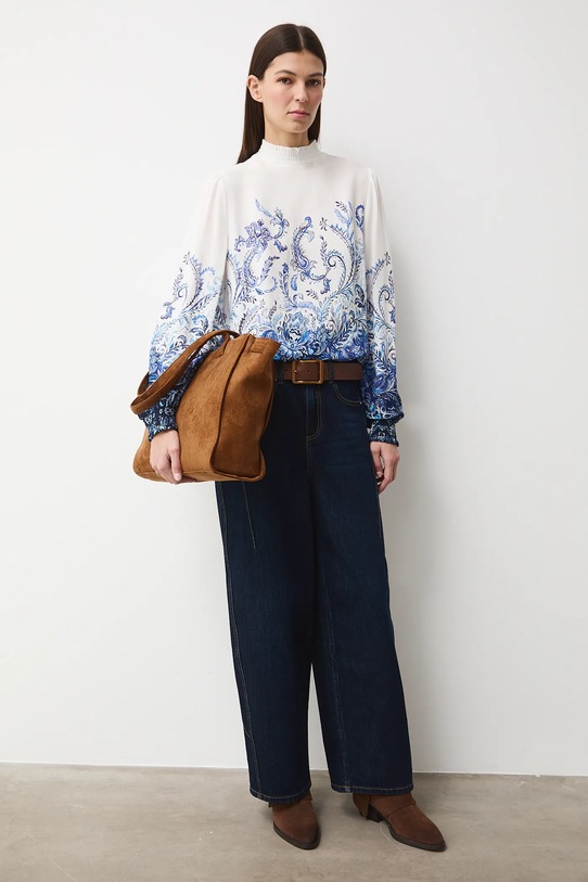 Medicine bluzka damska z wiskozy RS26-BDD303 biały RS26