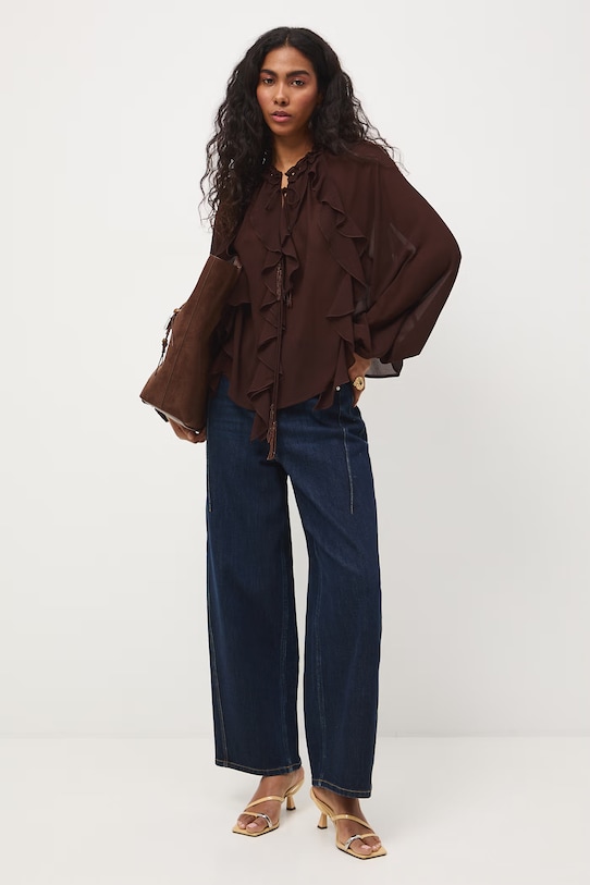 Medicine bluzka damska brązowy RS26-BDD501