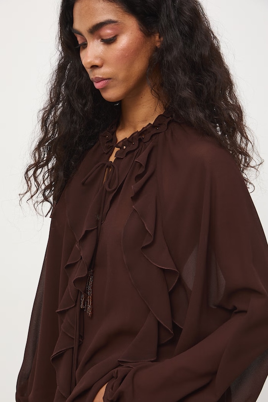 Medicine bluzka damska brązowy RS26-BDD501