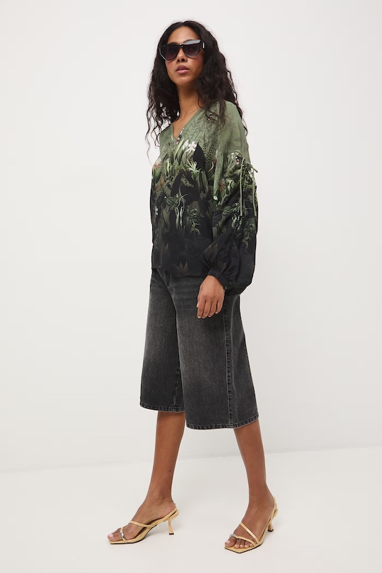 Medicine bluzka damska z wiskozy RS26-BDD504 zielony RS26