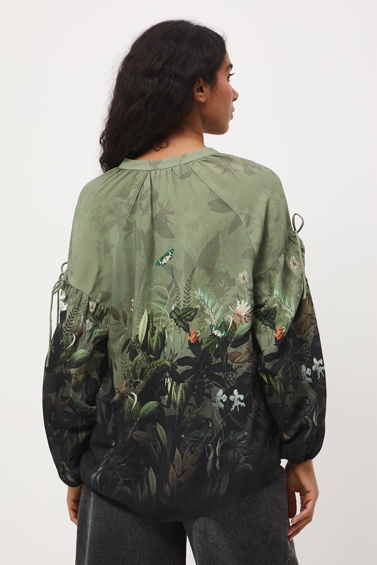 Odzież Medicine bluzka damska z wiskozy RS26-BDD504 zielony