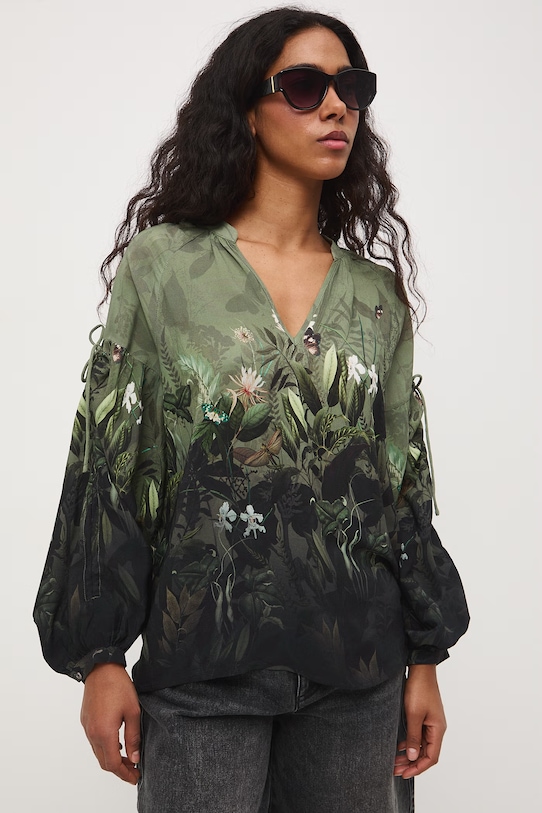 Medicine bluzka damska z wiskozy zielony RS26-BDD504