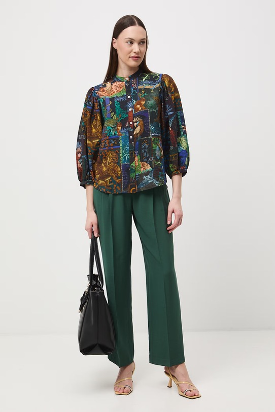 Medicine Bluzka koszulowa damska z wiskozy RS26-BDD651 czarny RS26