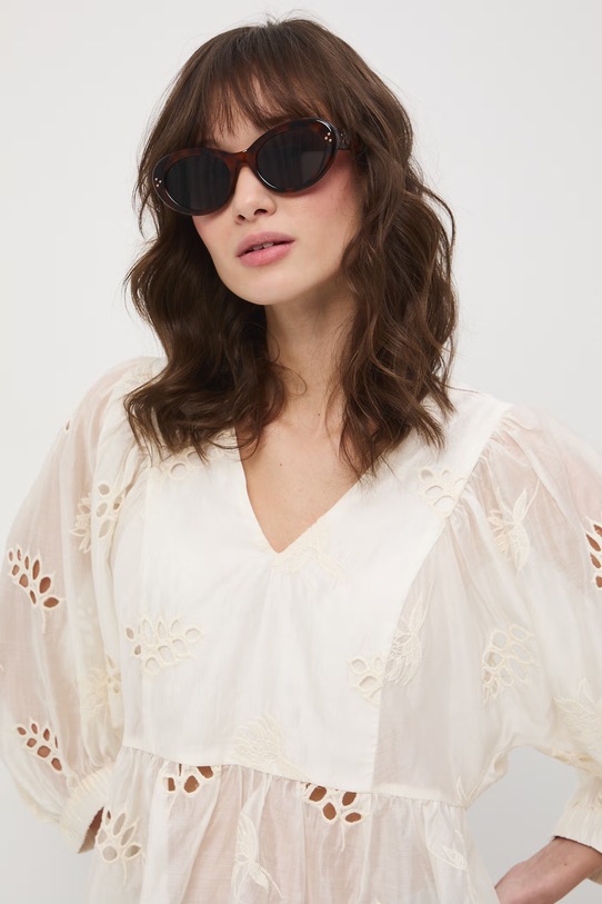 Medicine bluzka damska z lyocellem beżowy RS26-BDD701