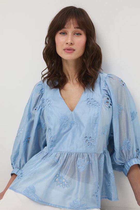 Medicine bluzka damska z lyocellem niebieski RS26-BDD701