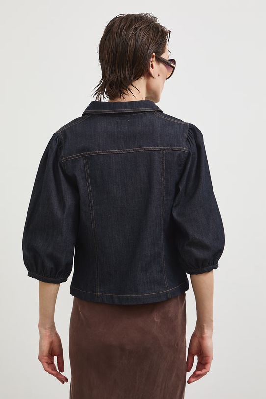 Bluzka koszulowa damska jeansowa RS26-BDD803 granatowy RS26