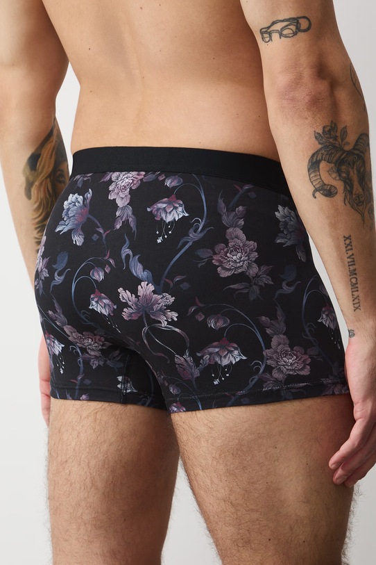 Bavlněné boxerky pánské s elastanem a vzorem (2-pack) RS26-BIM102