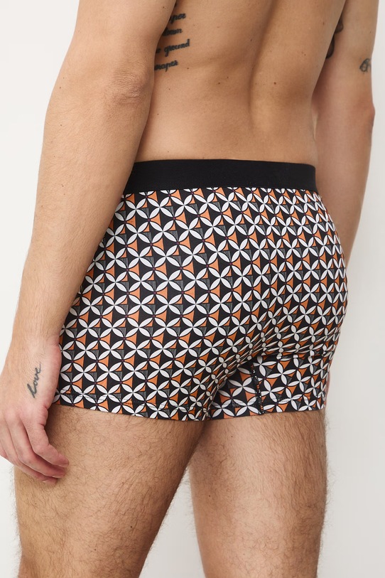 Bavlněné boxerky pánské s elastanem a vzorem (2-pack) RS26-BIM103