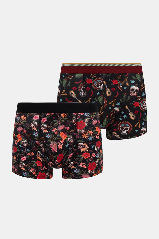 Bokserki bawełniane męskie z elastanem wzorzyste (2-pack) RS26-BIM400 multicolor RS26