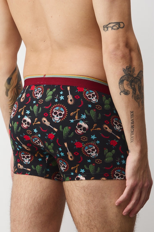 Bokserki bawełniane męskie z elastanem wzorzyste (2-pack) RS26-BIM400