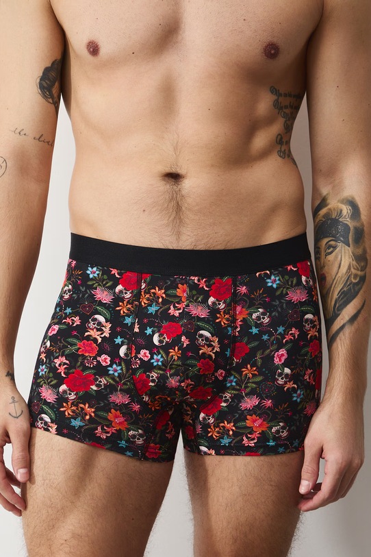 Bokserki bawełniane męskie z elastanem wzorzyste (2-pack) RS26-BIM400