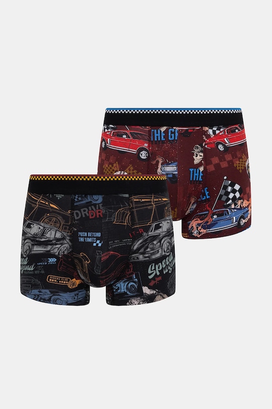 Bokserki bawełniane męskie z elastanem wzorzyste (2-pack) RS26-BIM401 multicolor RS26