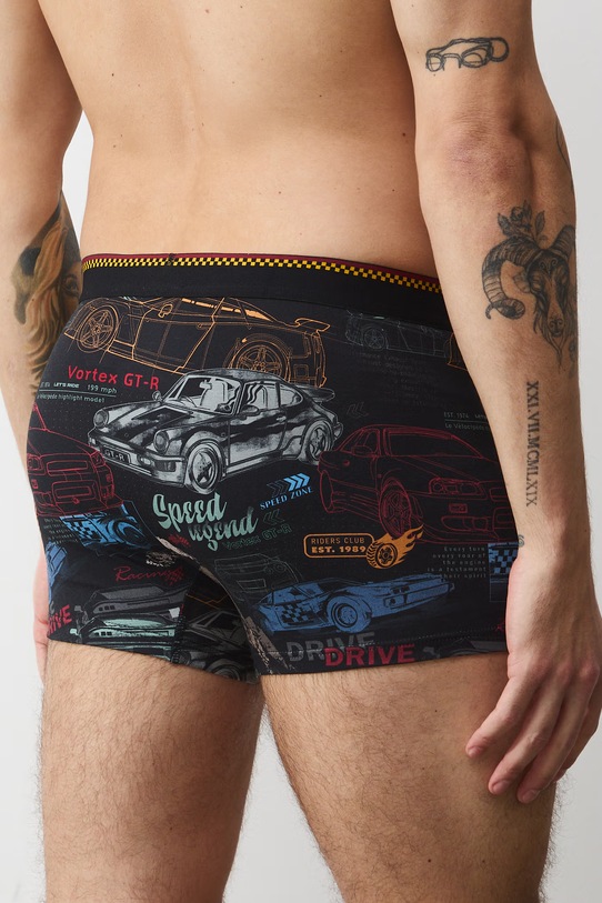 Bokserki bawełniane męskie z elastanem wzorzyste (2-pack) RS26-BIM401