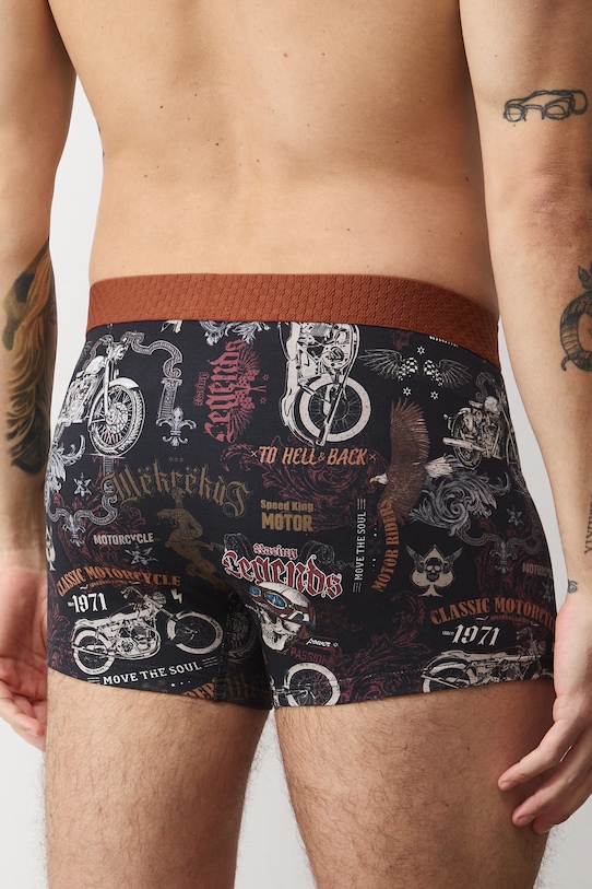 Bavlnené boxerky vzorované s elastanom (2-pack) RS26-BIM402