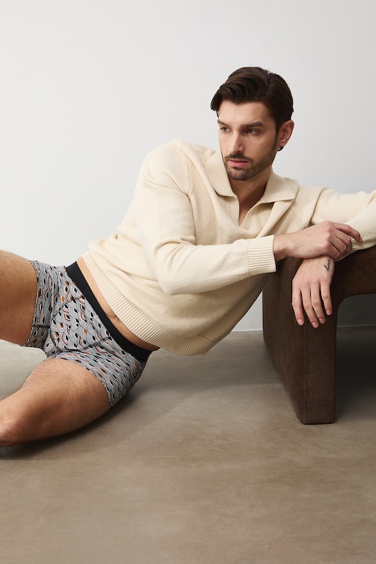 Bavlnené boxerky vzorované s elastanom (2-pack) pletenina viacfarebná RS26-BIM403