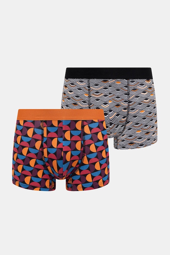 Bavlnené boxerky vzorované s elastanom (2-pack) RS26-BIM403 viacfarebná RS26