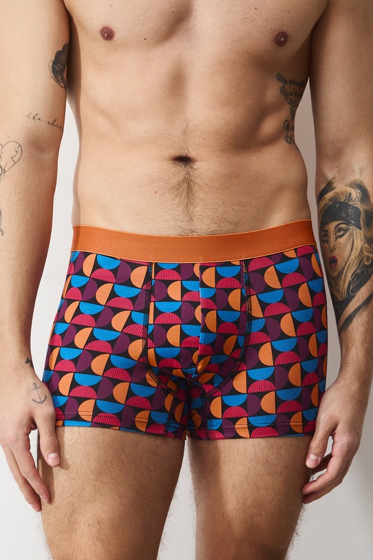 Bavlnené boxerky vzorované s elastanom (2-pack) RS26-BIM403