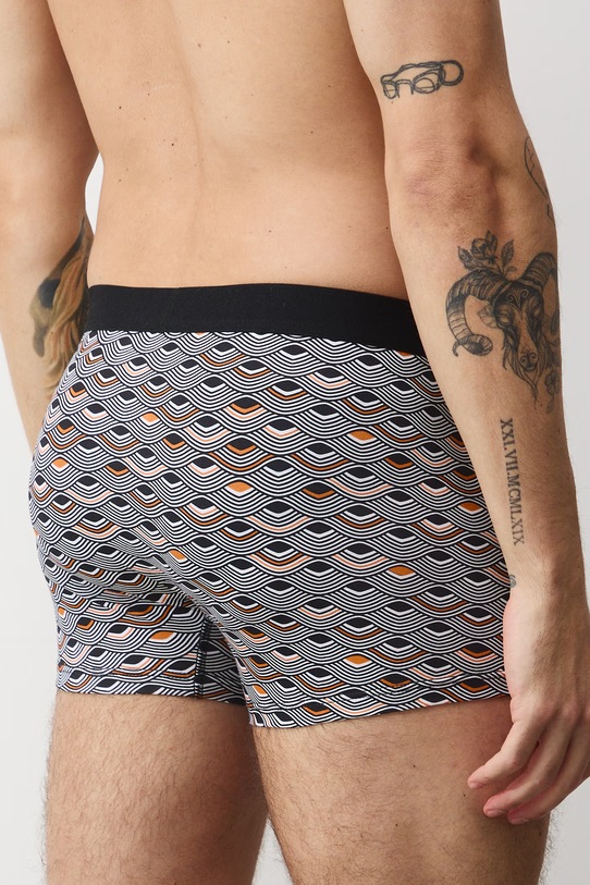 Bavlnené boxerky vzorované s elastanom (2-pack) RS26-BIM403