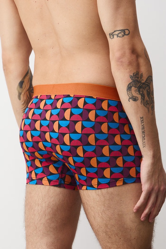 Bavlnené boxerky vzorované s elastanom (2-pack) RS26-BIM403