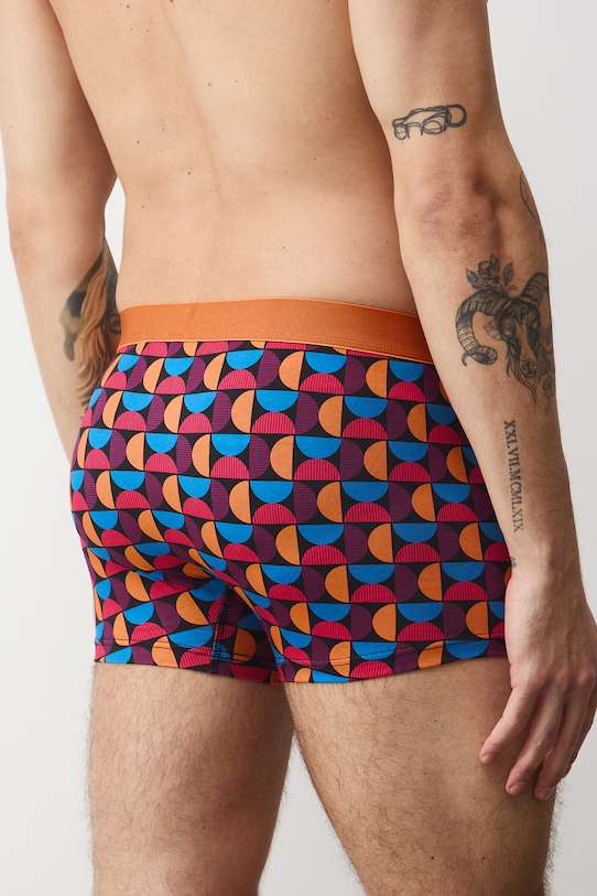 Bavlnené boxerky vzorované s elastanom (2-pack) RS26-BIM403