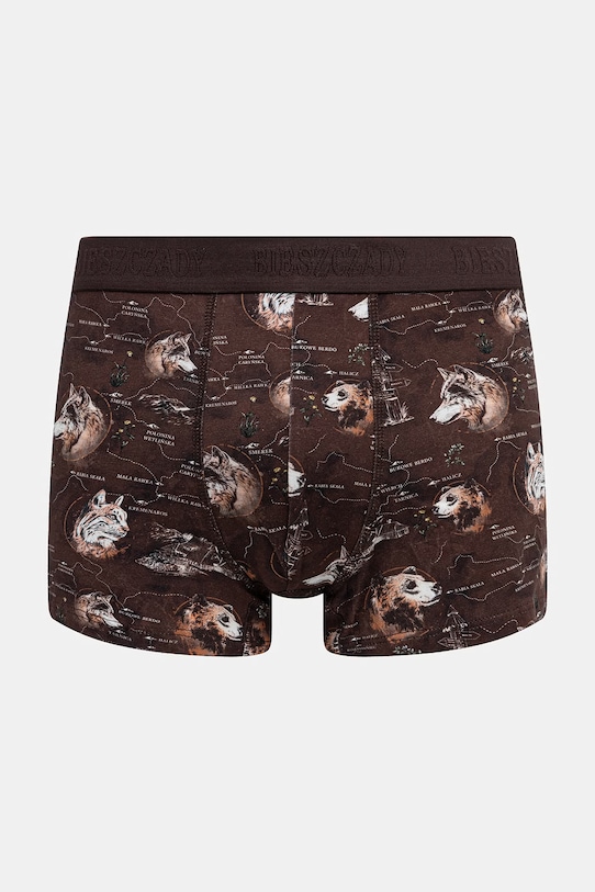 Bokserki męskie bawełniane z elastanem 2-pack z kolekcji Bieszczadzki PN x Medicine multicolor RS26-BIM850