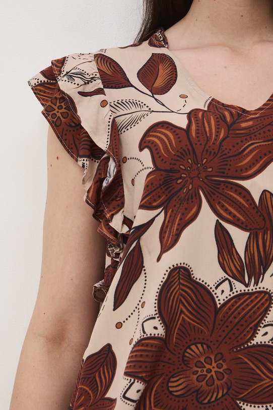 Medicine bluzka damska z wiskozy RS26-BKD071 beżowy