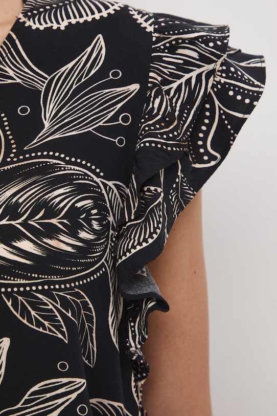 Medicine bluzka damska z wiskozy RS26-BKD071 czarny