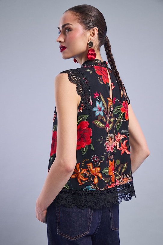 Medicine bluza flori multicolor RS26-BKD420