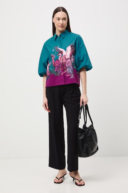 Medicine bluzka koszulowa damska bawełniana RS26-BKD650 multicolor RS26