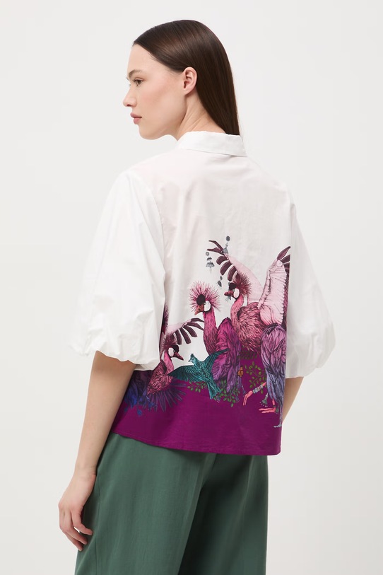 Medicine bluzka koszulowa damska bawełniana multicolor RS26-BKD650