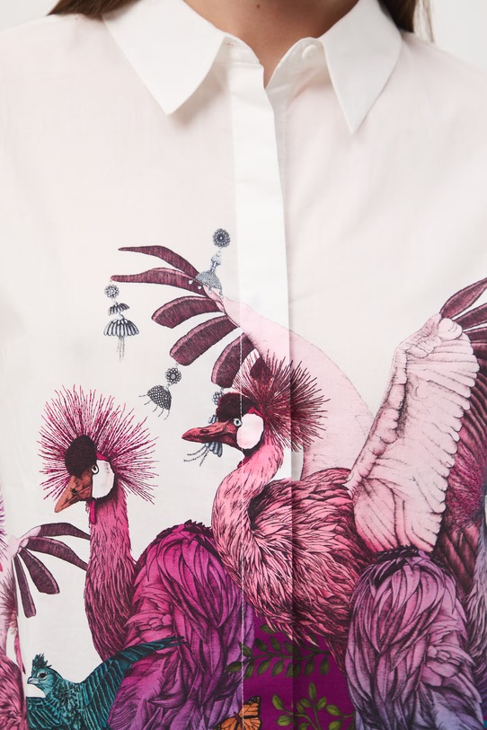 Medicine bluzka koszulowa damska bawełniana RS26-BKD650